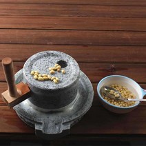 가정용 두부기계 죽만드는 기계 두유 콩물 제조 맷돌, 천연석 연마 상판 23cm 하판 33cm