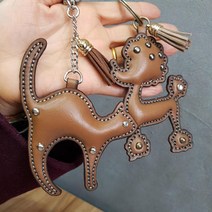 로스킨 동물캐릭터 반제품(소가죽) 강아지 곰 사슴 고양이 토끼 가죽공예 DIY 패키지, 민자밤색푸들