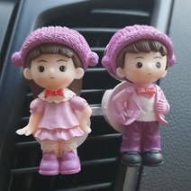 로즈하오 차량용 방향제 요정커플 블랙체리 (인형 2개 + 블랙체리 향 1개)