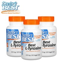 (2+1) 닥터스베스트 L 티로신 L-Tyrosine 500mg 엘 타이로신 아미노산 120 베지캡슐 3팩