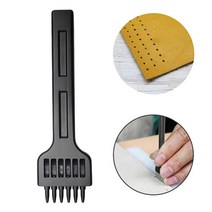 그리프 목타 치즐 가죽 끈 구멍 작업 스티칭 펀치 UPGRADE 최고급형 가죽 DIY수공구 블랙 라운드 펀칭 4MM간격 6갈래 1PCS