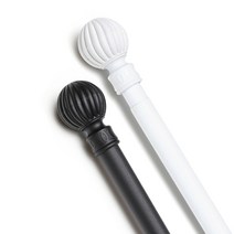 윈도우드레스 25mm 심플라운드 커튼봉 14자 블랙