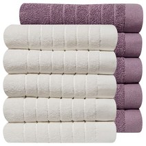 호텔수건 170g 30수 코마사, 10개, 딥퍼플+화이트