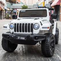 지프 유아 전동자동차 랭귤러 4륜차 전동 원격제어 전동푸쉬카 전동차, 전기 드라이브, 화이트더블+스윙+하드시트+일반휠+