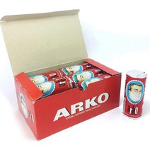12팩세트 아르코 쉐이빙 비누 스틱 화이트 Arko Men Face Shaving Soap Stick, 12개