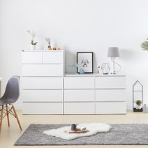 리센 레시피 5단+와이드서랍장set ( 5색상 ), 애쉬화이트