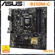 ASUS B150M-C 마더 보드 LGA 1151 슬롯 DDR4 인텔 B150 칩셋 B150M 지원 코어 i3-6098P i5-6500T Cpu SATA 3 USB3.0 PCI-E