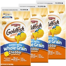 페퍼리지팜 골드피시 베이크드 스낵 크래커 홀 그레인 체다, 3개, 850g