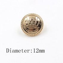 단추 부자재 A-19512-558 크라운 금속 단추 금색과 은색 패션 단추 남성과 여성을 위한 두 개의 의류, A-19512-564