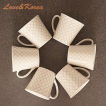 JJ Choice 러브앤코리아 믹스커피 머그컵 B세트 6P, 단일