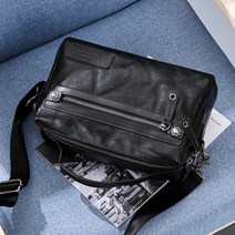 데일리가방 미니 크로스백 캐주얼 남성 검정 가죽 토트백 가방 고급