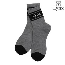 링스골프 남성 배색 로고 중목 L11A3SC703, 그레이