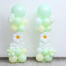 [피앤비유니티] 축제행사파티용대형풍선기둥세트 9종 데이지 크라운 올리브 수술, 01)축제행사 파티용 대형풍선기둥세트-그린