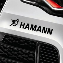 하만 HAMANN 로고 스티커 동호회 모임 깔끔한 튜닝, 화이트, 1개