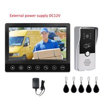 무선 AVATA비디오 인터콤 전자기 잠금 장치 3A 전원 공급 초인종 RFID 해제 IP65 방수, [01] set 1 DC12V