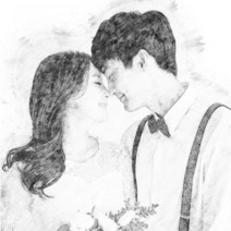 스케치 연필 초상화 인물화