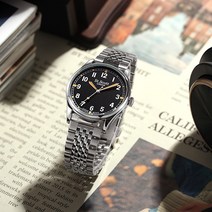 세인트스코트 본사 정품 천연 다이아몬드 스와로브스키 세팅 사파이어 글라스 커플 시계