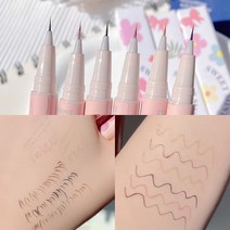 Pealy 애교살 라이너 아이라이너 방수 0.005mm 6색상, 6색 1세트