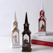 뾰족한 집모양 아기예수 천사 워터볼 반짝이 스노우볼, R(구유)