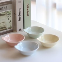 [베이비시리즈] 한손볼 앞접시 도자기공방그릇, 옐로우