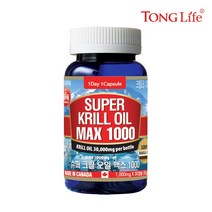 Canada 캐나다정품 통라이프 슈퍼 크릴오일 맥스1000(남극크릴100%)-1000mgx30캡슐-1병, 1병, 30캡슐