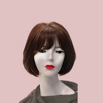 텔리위그 미디움볼륨매직 통가발 100% 인모, 갈색, 1개