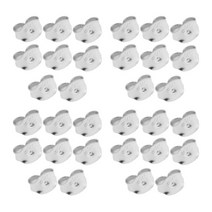 GHSHOP 32 개 귀고리 귀고리 청력 보호 백 패드 백스톱, 4.5x4x3mm, 실버, 실버 차가운 흰색