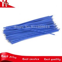 100 개/몫 주석 도금 브레드 보드 PCB 솔더 케이블 24AWG 플라이 점퍼 와이어 커넥터, 03 blue_01 24AWG_01 10cm