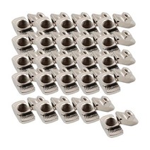 GHSHOP 50 조각 유럽 t 슬롯 너트 패스너 녹 저항 알루미늄 압출 경도 탄소강 t 너트 목공 액세서리에 대한 구색, M5