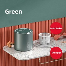 미니 세탁기 휴대용 캠핑 속옷 양말 여행 6l 청소 기계 배수 바구니 아기 옷 청소기 220v, 초록, 유럽 ​​연합