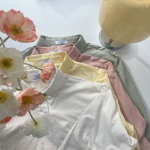 4color/국내생산 파스텔 베이직 데일리 셔츠