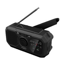 휴대용 태양광 비상 라디오 FM 충전식 AM 핸드 크랭크 발전기 충전 LED 손전등 SOS 알람 수신기, US Version