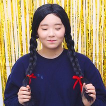 양갈래 머리 가발 (+와이어 포함), 단품