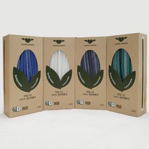 [엔젤그린]도원바이오테크 국내생산 옥수수빨대 생분해성100% PLA빨대 개별포장 100개입 4세트, 화이트+메모해주세요