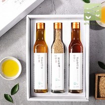 100% 국산 참기름 들기름 참깨 선물세트, [선물용]참기름+들기름+볶음참깨(250ml)