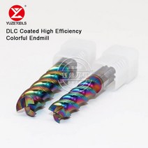 YUZETOOLS-HRC60 DLC 코팅 컬러풀 고광택 고효율 알루미늄 밀링 커터 텅스텐 카바이드 스틸 3 플루트 엔드, 05 D10-30-D10-75L-3T