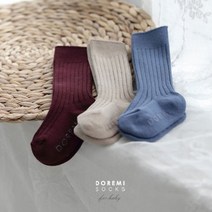 soooooo몰_SS)유아동양말 P도레미골지니삭스 버건디 3족세트 남여공용양 아말 동양 귀여운양 어린이양_더수sSHOP