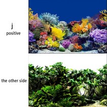 물멍 큐브 어항 하단섬프어항 자동청소어항수족관 배경 물고기 탱크 그림 HD 3D 스테레오 벽지 조경 장식, 14 Section J_08 50x122