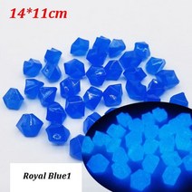 아크릴 어항 수조 50/100Pcs 광선 어두운 자갈 보도 정원 테라스 잔디 수족관 장식, 19 Royal Blue1_01 50Pcs