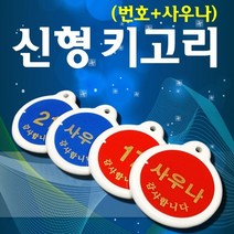 비품114 키고리(사우나) 원형 아크릴 열쇠 키링 키홀더, 1개, 적색