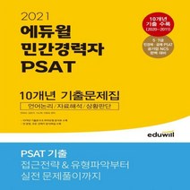 에듀윌 민간경력자 PSAT 10개년 기출문제집(2021):5ㆍ7급민경채ㆍ공채PSAT공기업NCS완벽대비 | 언어논리/자료해석/상황판단