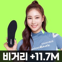 비거리+11.7M 엑스솔 롱기스트 2.0 인솔 골프깔창 골프화깔창 기능성 신발 깔창, 블랙/290mm