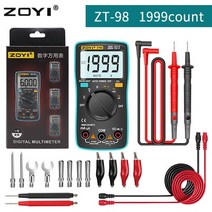 측정 측량도구 캘리퍼 노기스 ZOYI 디지털 멀티 미터 6000 카운트 백라이트 AC/DC 전류계 전압계 옴 ZT-98/, 04 ZT-98 with 16in1