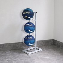 농구공 수납 축구공 선반 공 진열대 양면 보관대 렉, 02 단면 3단 화이트