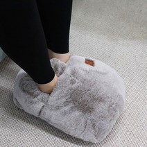 손난로 발난로 실내화형 온수 찜질팩 발찜질기 수족냉증 개선, 블랙밍크