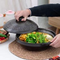 내열 세라믹 전골 냄비 대용량 뚝배기, 6호3200ML, 1개