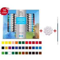 마카쥬물감 운동화 리폼 신발 염색 winsorampnewton 전문 수채화 물감안료 12182436 색상 예술가를위한 10ml 수채화 물감 안료 부드러운 미세, 36색 세트