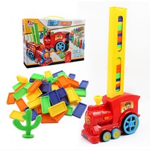 도미노 60 PCS 도미노 TrainToy 세트 랠리 전기 기차 모델 게임 빌딩 블록 자동차 트럭 차량 스태킹, 02 style 2
