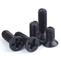M3.5 블랙 접시머리 십자 볼트 필립스 스틸 십자형 카운터 성크 헤드 싱크 스크류 나사, 6mm (50pcs), 1개