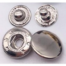 [레브] 의류 부자재 예쁜 단추 원목 진주 보석 셀프 리폼 재료 28, 12.5mm 50set, 은